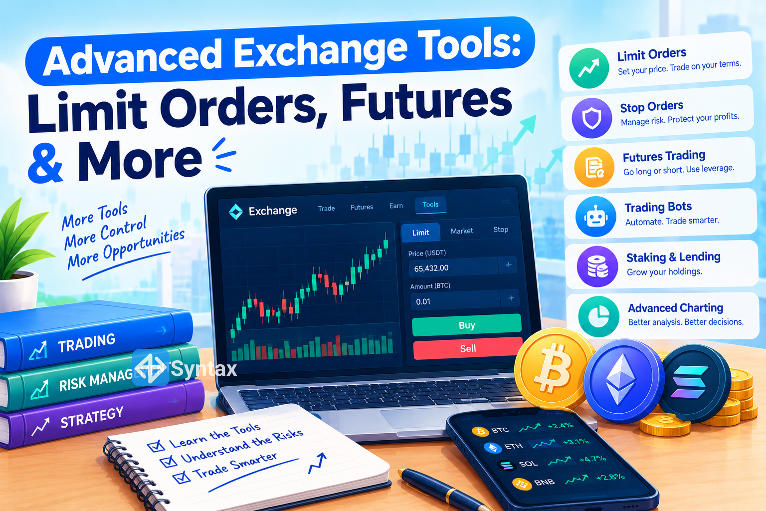 Advanced Exchange Tools: Limit Orders, Futures & More - Syntax Verse