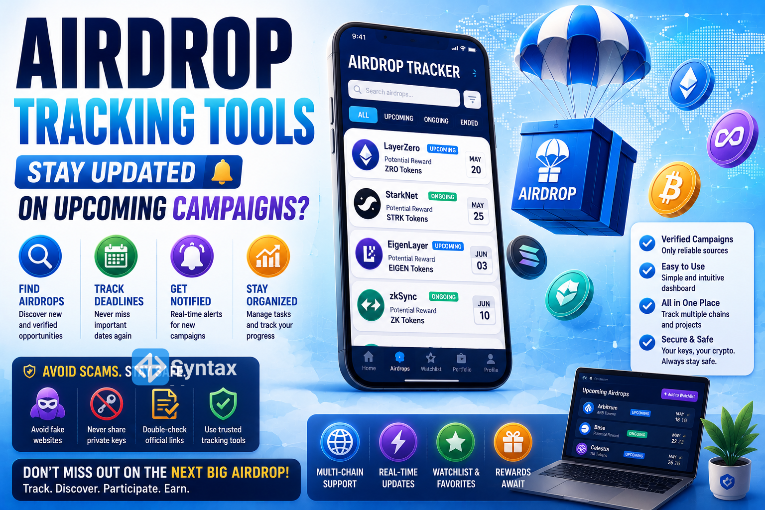 Airdrop Tracking Tools – Stay Updated on Upcoming Campaigns? - Syntax Verse