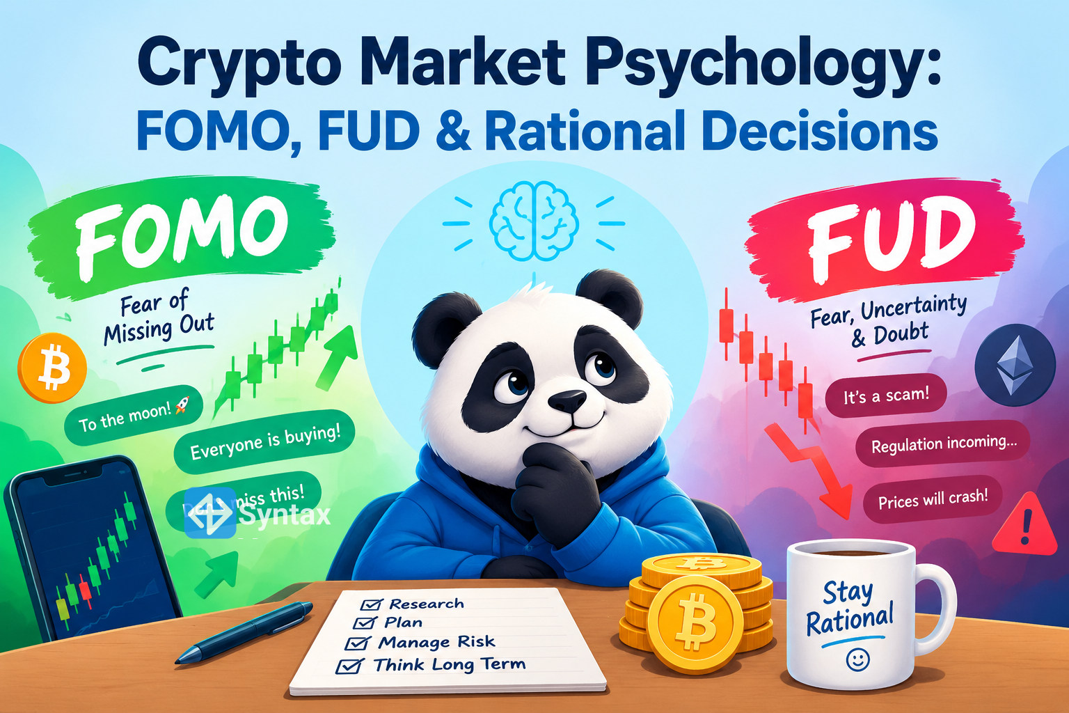 Crypto Market Psychology: FOMO, FUD & Rational Decisions - Syntax Verse