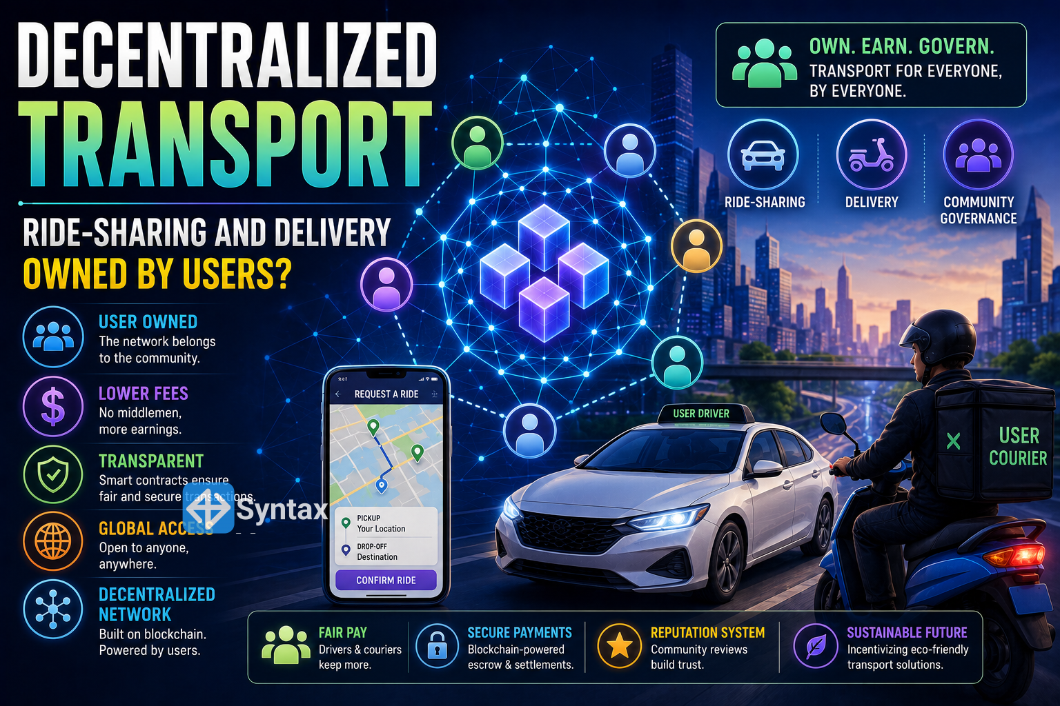 Decentralized Transport – Ride-Sharing and Delivery Owned by Users? - Syntax Verse