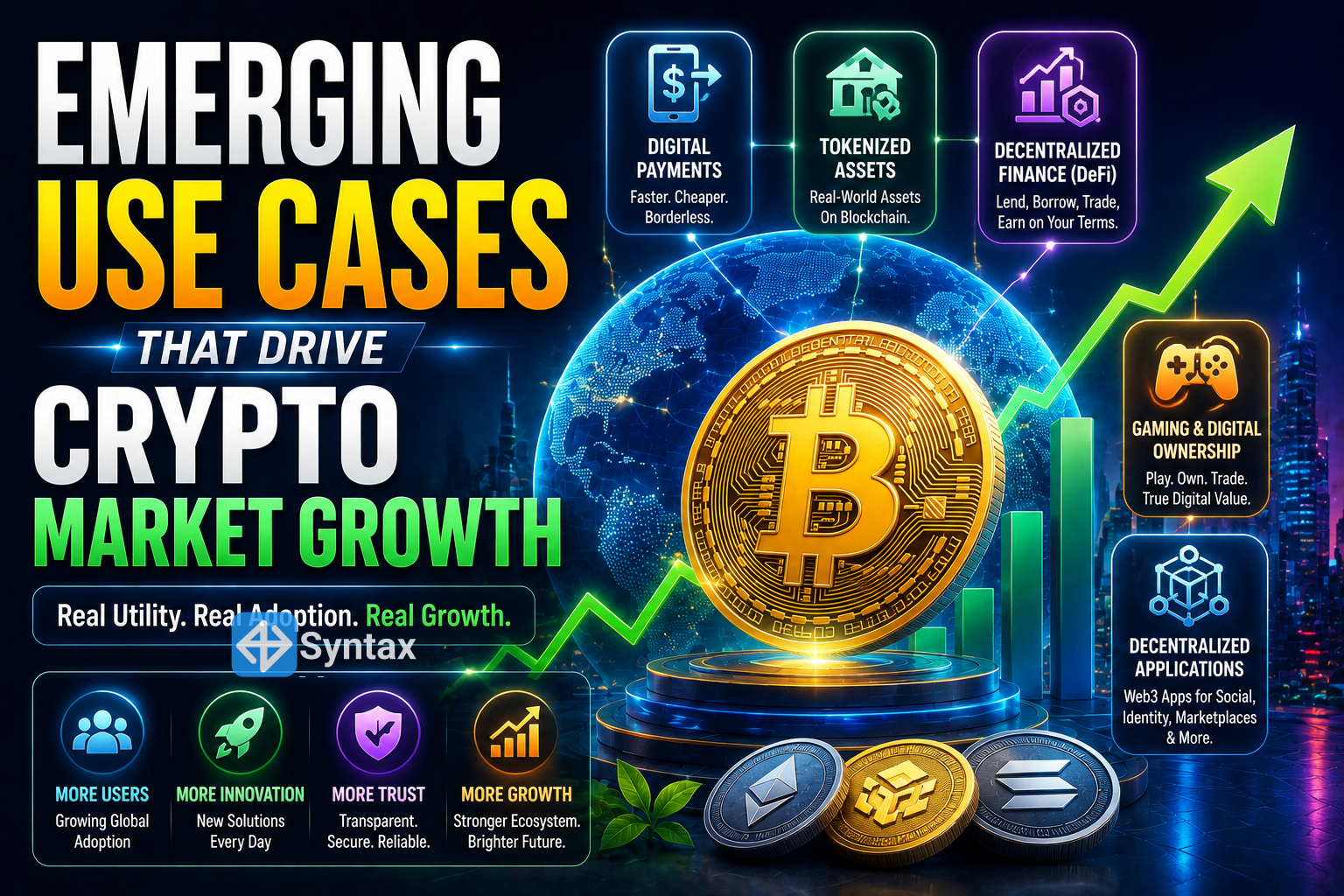 Emerging Use Cases That Drive Crypto Market Growth - Syntax Verse