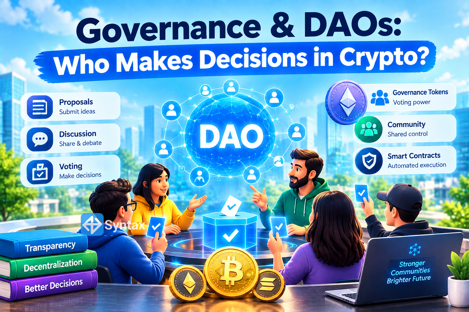 Governance & DAOs: Who Makes Decisions in Crypto? - Syntax Verse