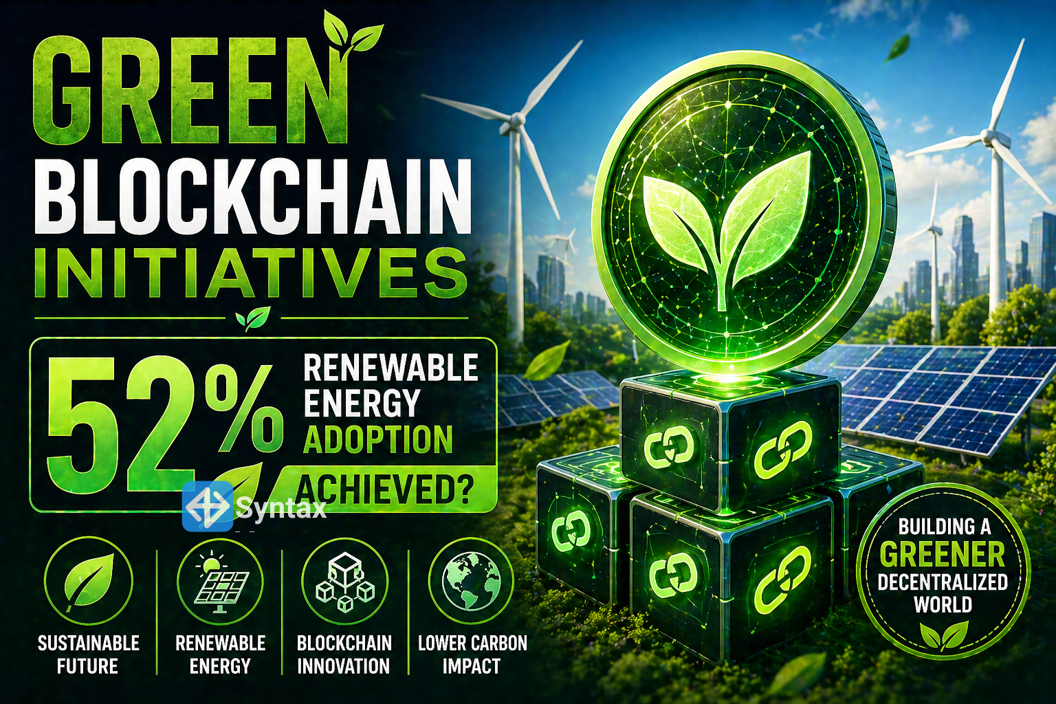 Green Blockchain Initiatives – 52% Renewable Energy Adoption Achieved? - Syntax Verse