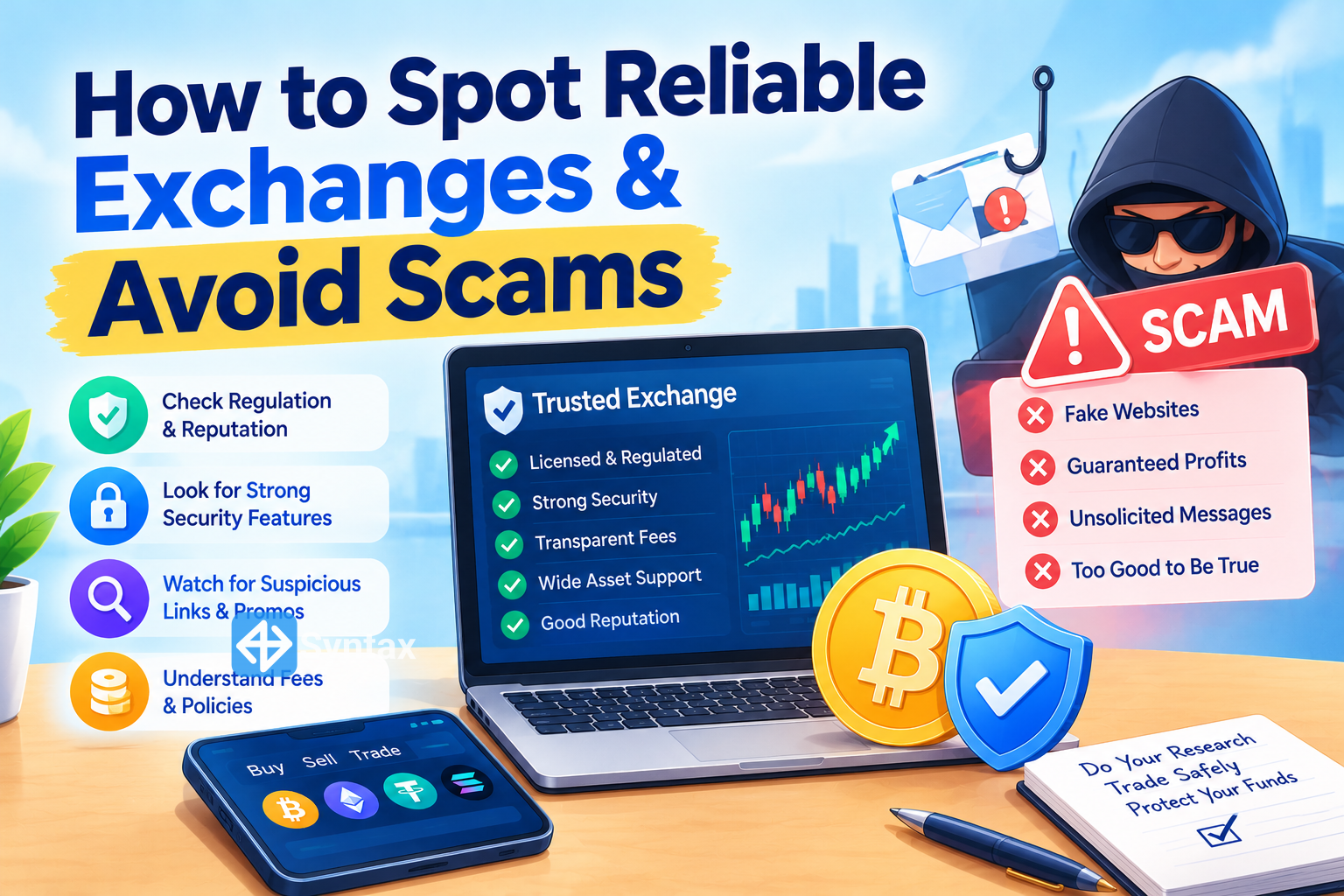 How to Spot Reliable Exchanges & Avoid Scams - Syntax Verse
