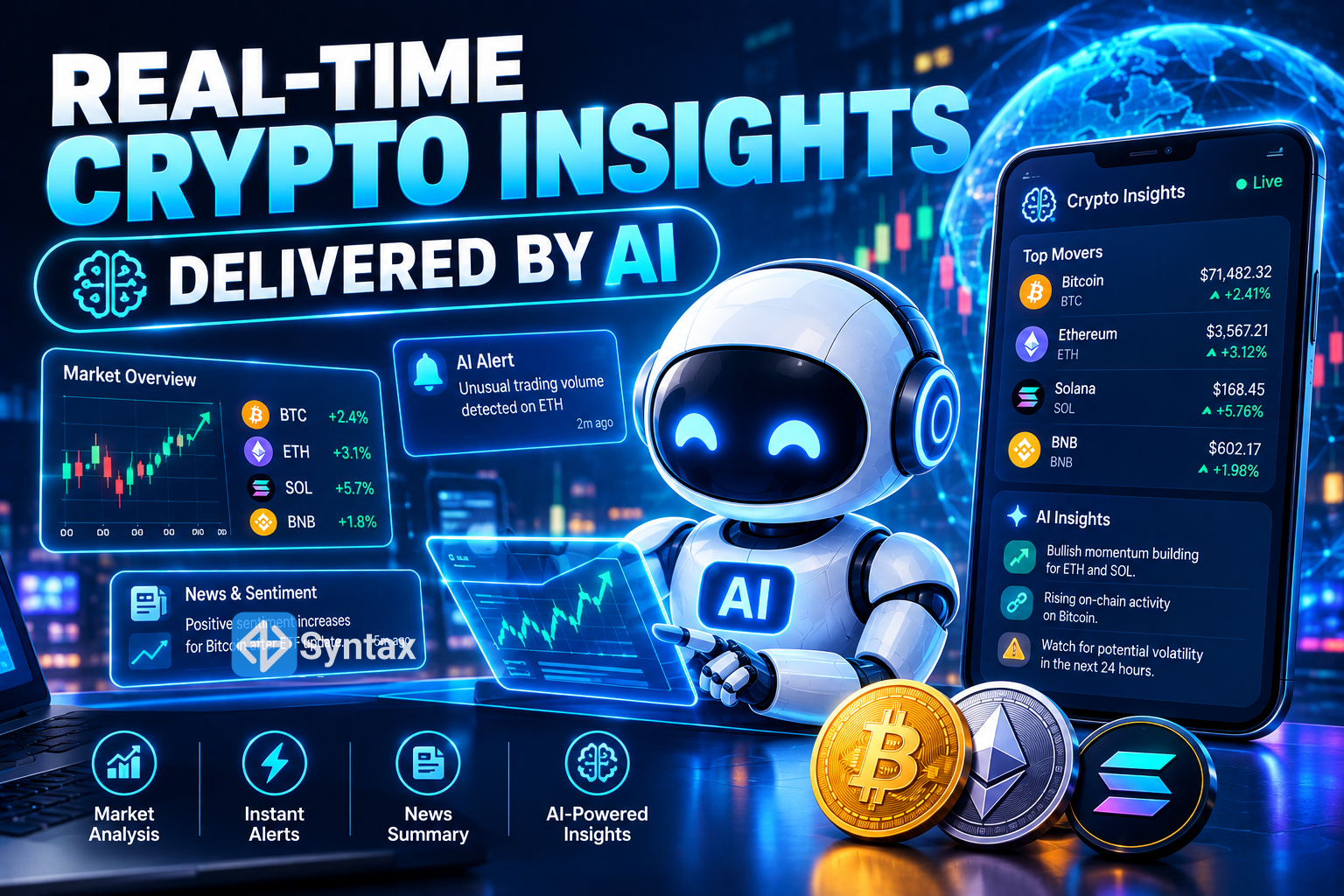 Real-Time Crypto Insights – Delivered by AI - Syntax Verse