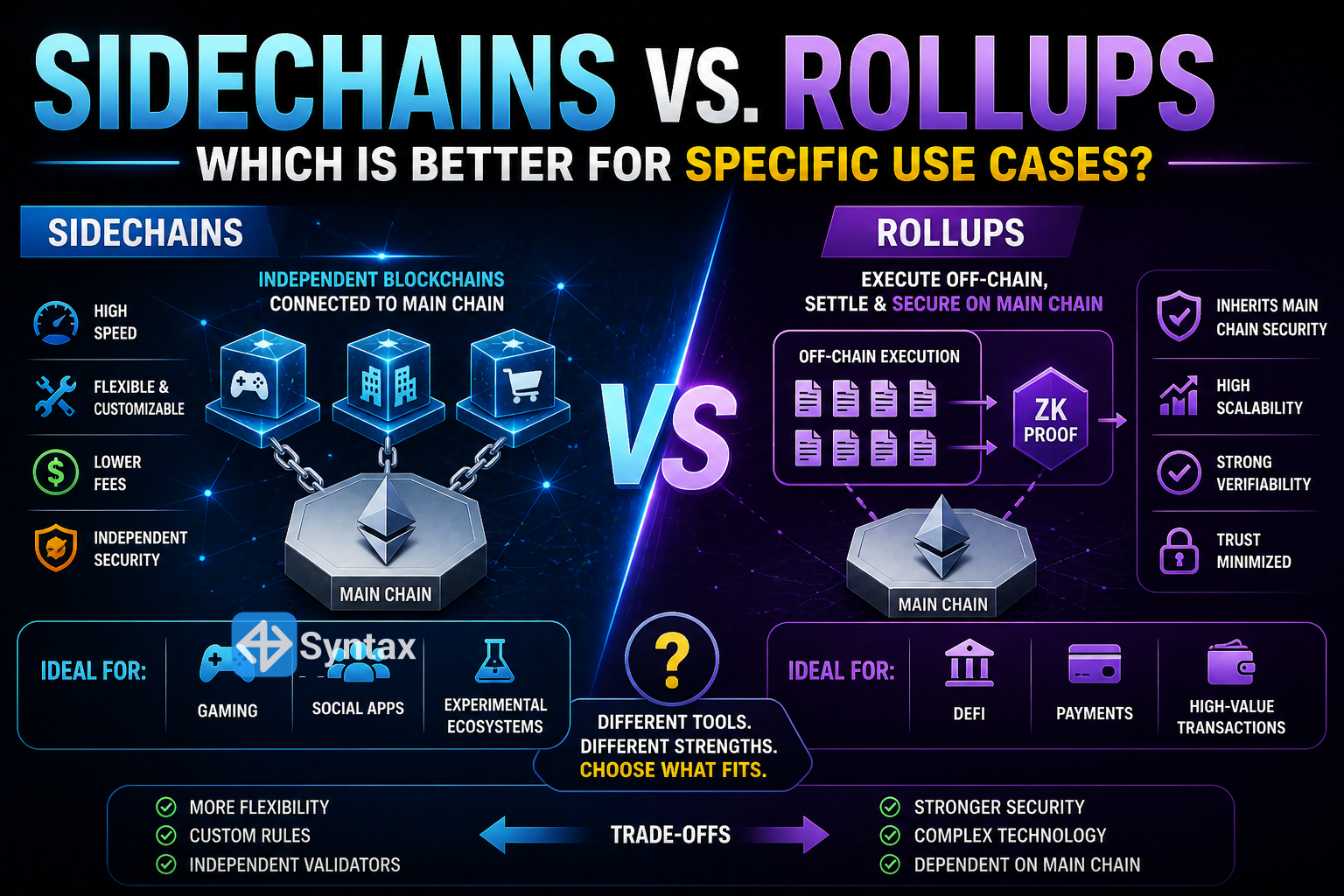 Sidechains vs. Rollups – Which Is Better for Specific Use Cases? - Syntax Verse