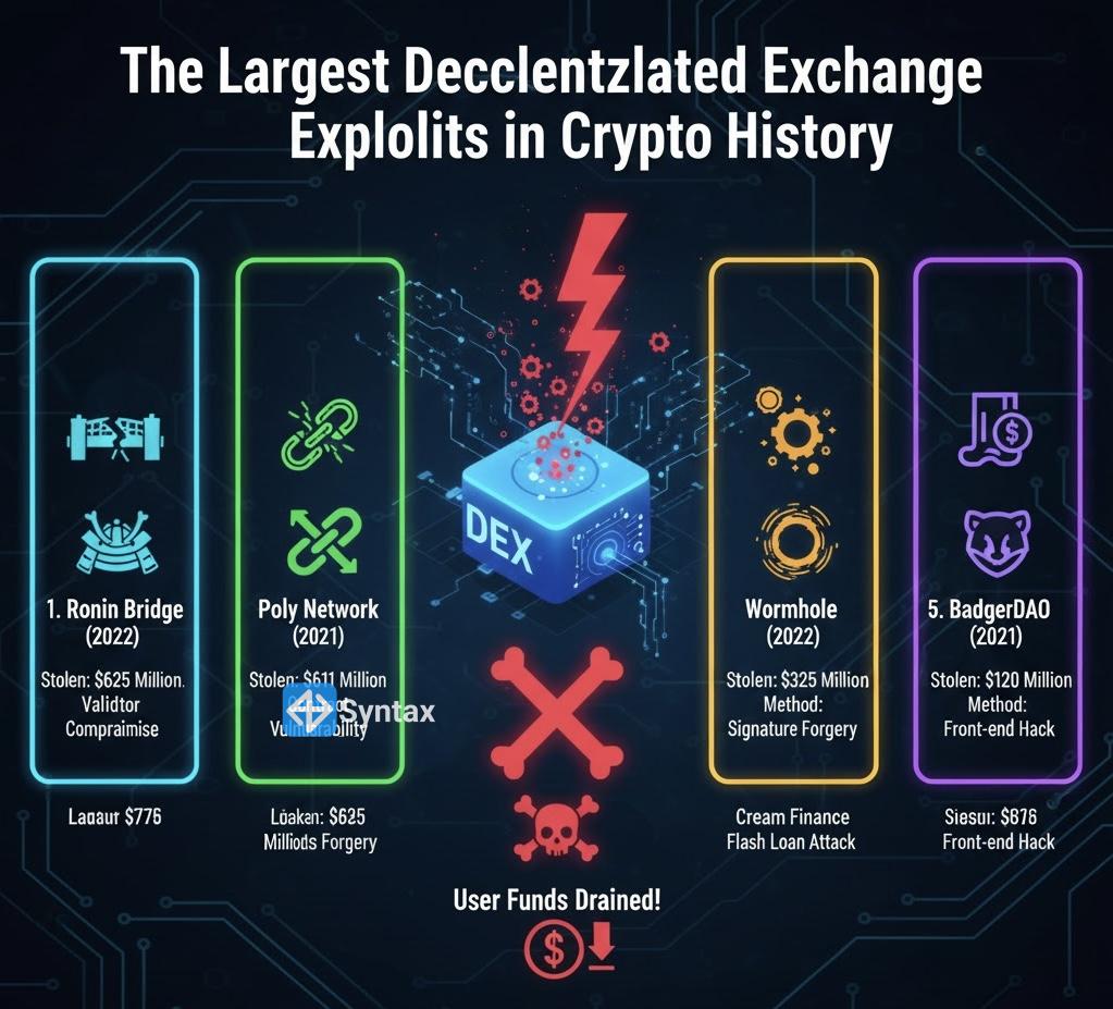 The Largest Decentralized Exchange Exploits in Crypto History - Syntax Verse
