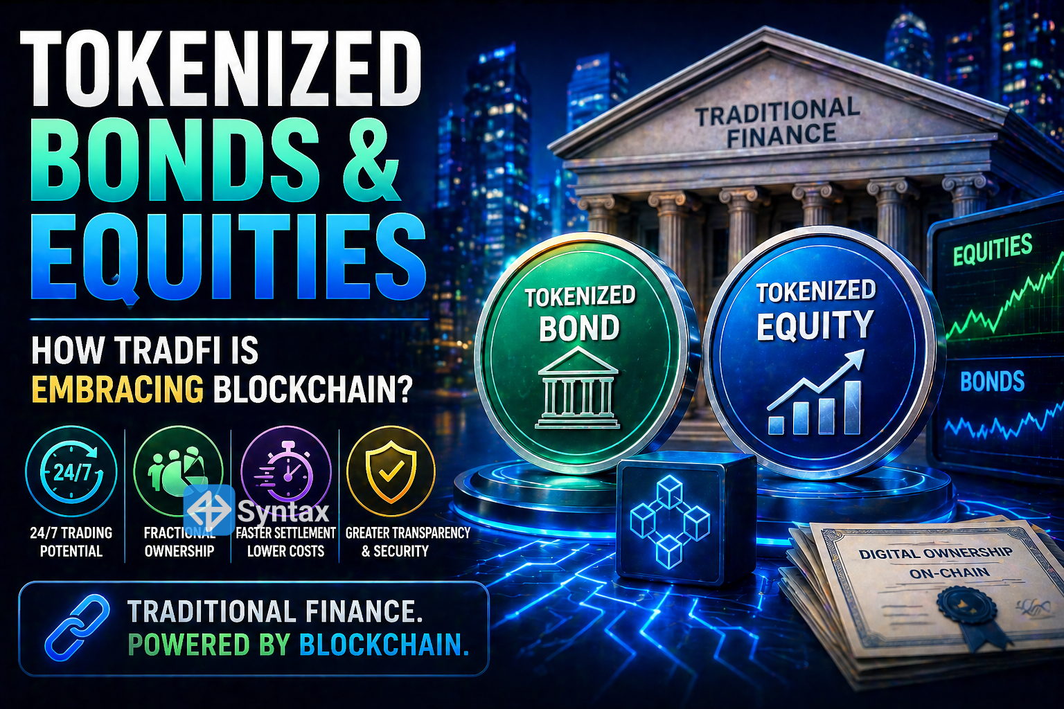 Tokenized Bonds & Equities – How TradFi Is Embracing Blockchain? - Syntax Verse