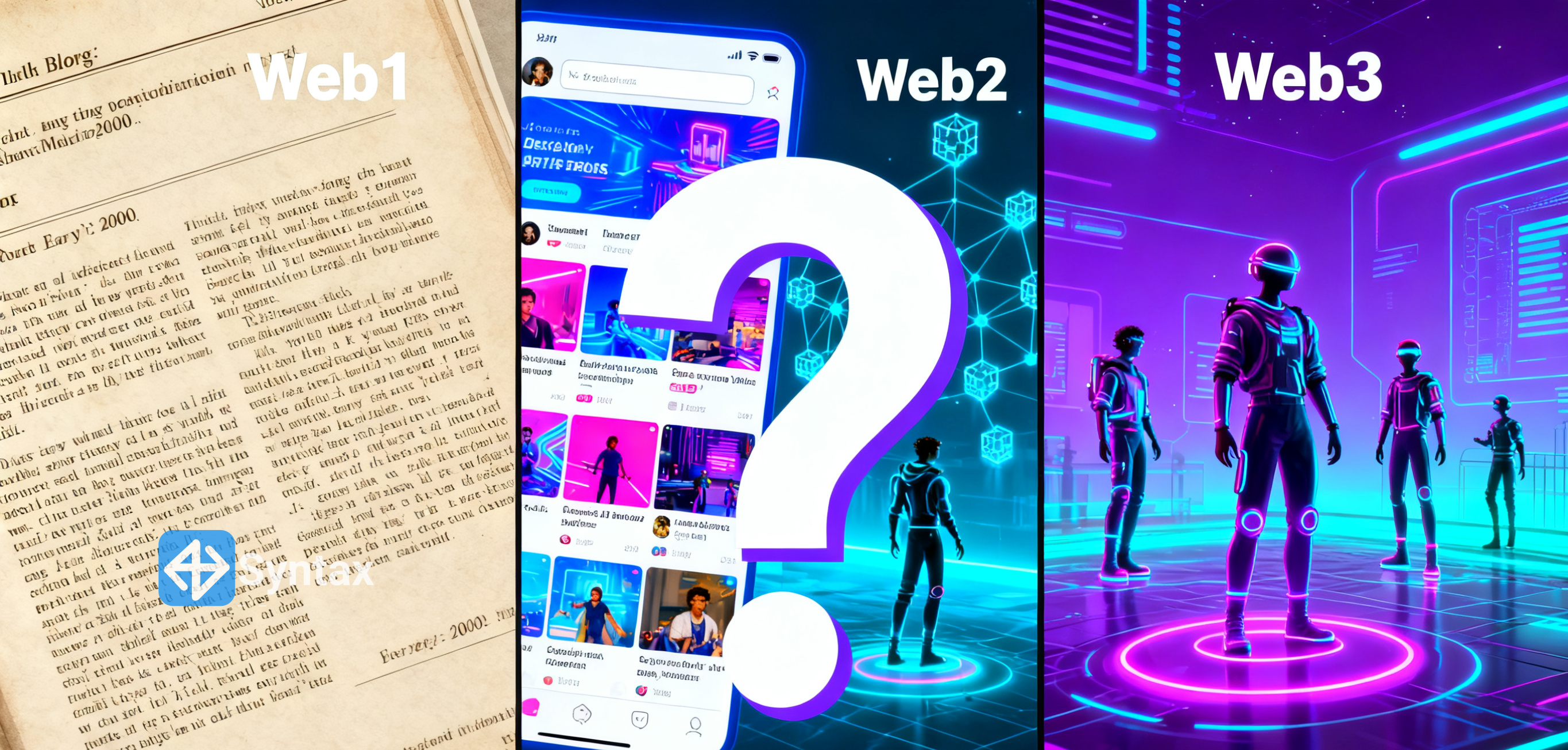 Web1 vs. Web2 vs. Web3 – How Do They Differ in Practice? | Syntax Verse